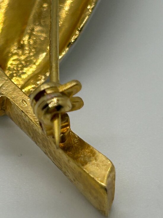 Vintage Avon Spectator Brooch Black & White Enamel Polka Dot Flower Rhinestone - Picture 11 of 12